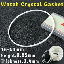 White Watch Gasket 16-40mm 0.85mm Thick 0.4mm Front Watch Crystal Sealing I-Ring