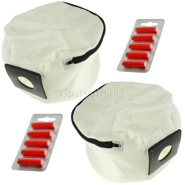 2 X ZIPPED Reusable Vacuum Cloth Bags Fresheners for Numatic Henry