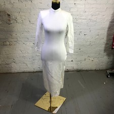 Alice + Olivia Dress Womens 0 Ivory Inka Strap-Back MIDI Dress Casual Ladies a34