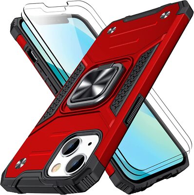 Hülle für iPhone 12 13 14 Pro Max Stoßfest Robust 360 Ring Ständer Armor Cover