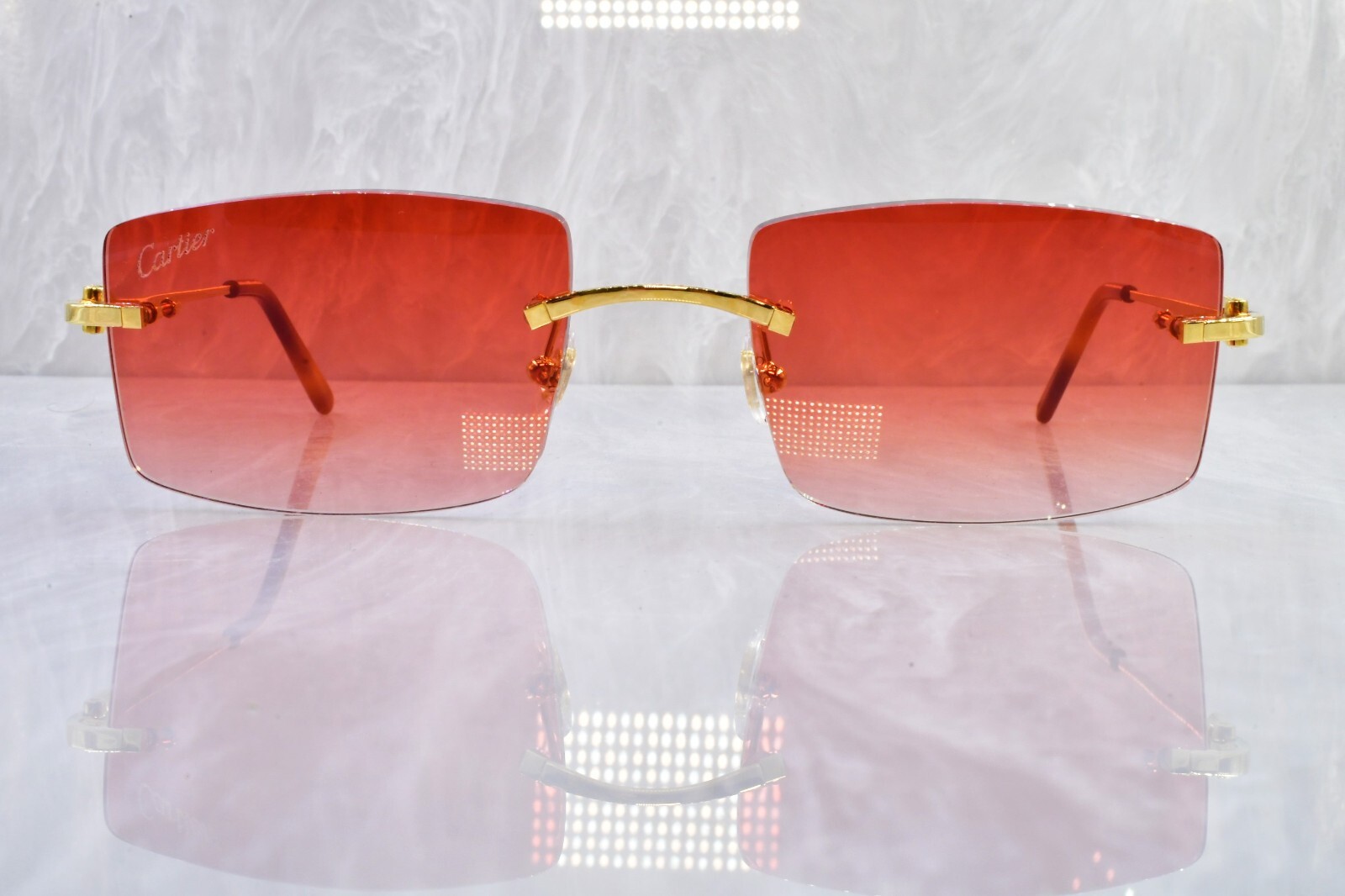 Cartier rimless vintage sunglasses fred glasses C decor Piccadilly | eBay