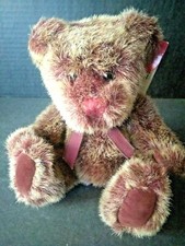 6  PURPLE TEDDY BEAR STUFFED ANIMAL RAFFERTY PLUSH WITH TAG RUSS BERRIE