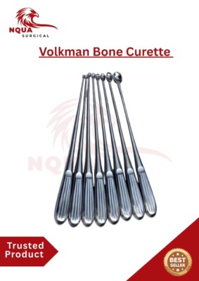 8 Pcs Volkmann Curette Set   Orthopedic Bone Surgery Instruments Stainless Steel