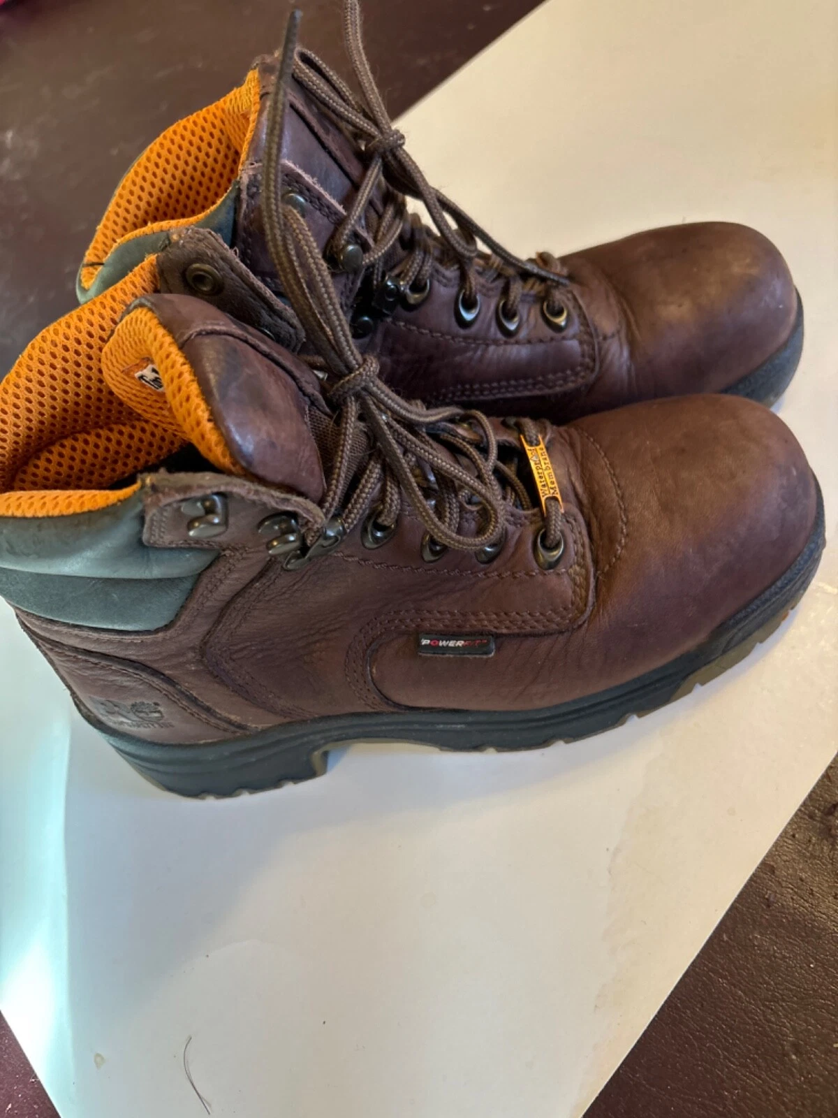 Stivali Timberland Titan donna in lega punta di sicurezza impermeabili 6" marroni misura 6 5 M