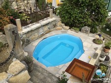GFK Pool 2,85x2,3x0,85 Schwimmbecken, Fertigbecken, Gartenpool, Einbaubecken SET