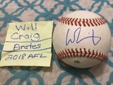 WILL CRAIG SIGNED ARIZONA FALL LEAGUE BASEBALL/ PITTSBURGH PIRATES, 2018 AFL