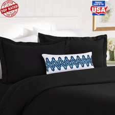 Luxury Queen Duvet Cover Set Soft Microfiber Breathable Wrinkle Free Easy Care