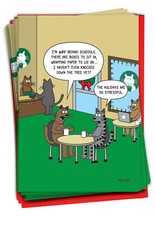 36 Funny Greeting Cards Set 5"x7" w/ Envelopes 1 Design Stressful Holidays
