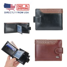 Men's Bifold Wallet ID Credit Card Holder Slim Leather Clutch Coin Purse Pocket