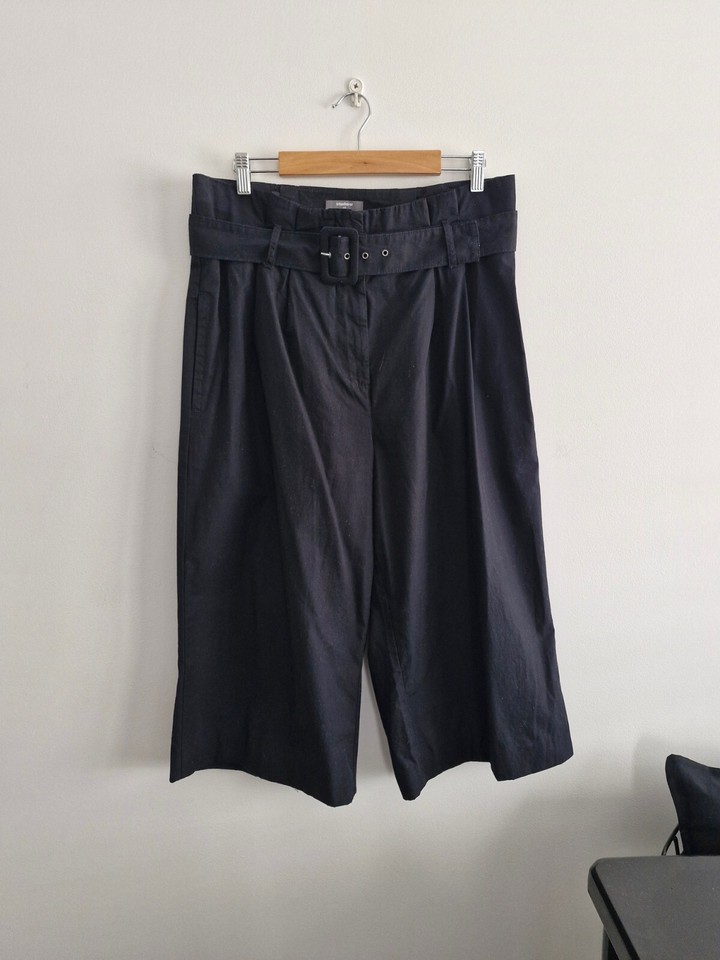 Studio-w size L black wide leg crop pants