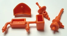 1989 TMNT PARTY WAGON VAN Parts Lot Playmates Radar Mirror Gun Orange