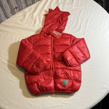 Kids Red Dinosaur Accent Puffer Jacket NWT