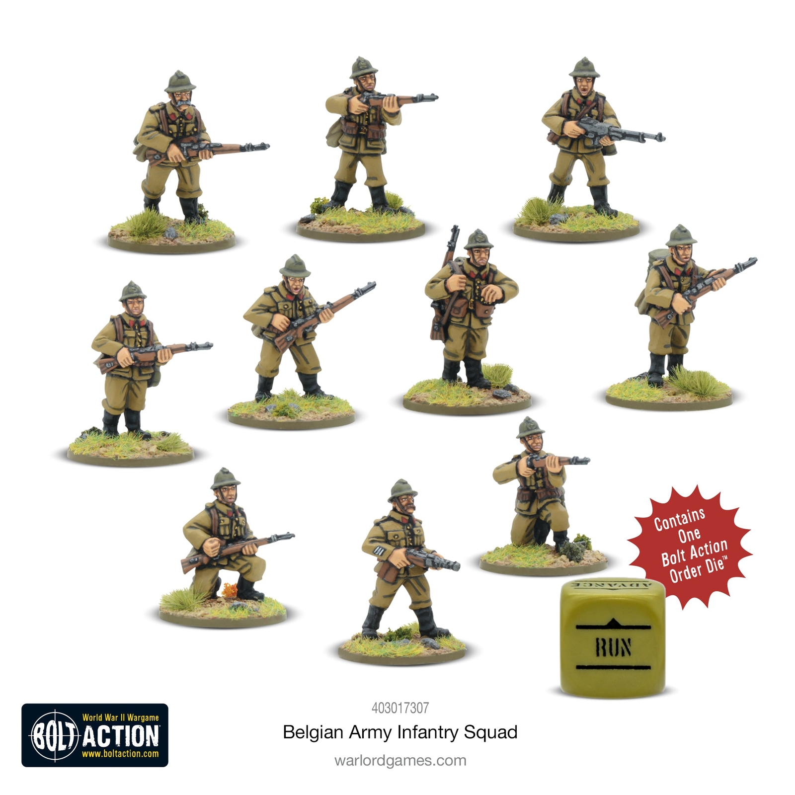 Bolt Action - Belgian Infantry Squad - Warlord Games