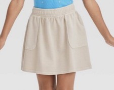 Cat  Jack Youth Girls Beige French Terry Easy On/Off Skort NWT XL 14 