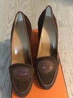 100% AUTH HERMES PUMPS COLOR BROWN HEEL SHOES SIZE 39 BOX DUST BAG — photo 4