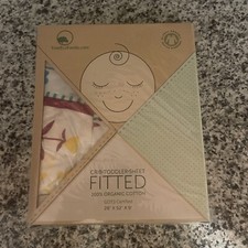 NIB Your Eco Family Fitted Crib Toddler Sheet Organic Cotton Beige 28x52x9 