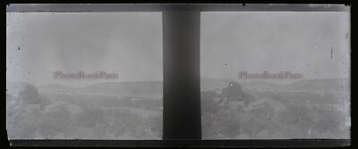 Landschaft Rathaus Foto Stereo Platte Negative Vintage V21L25n