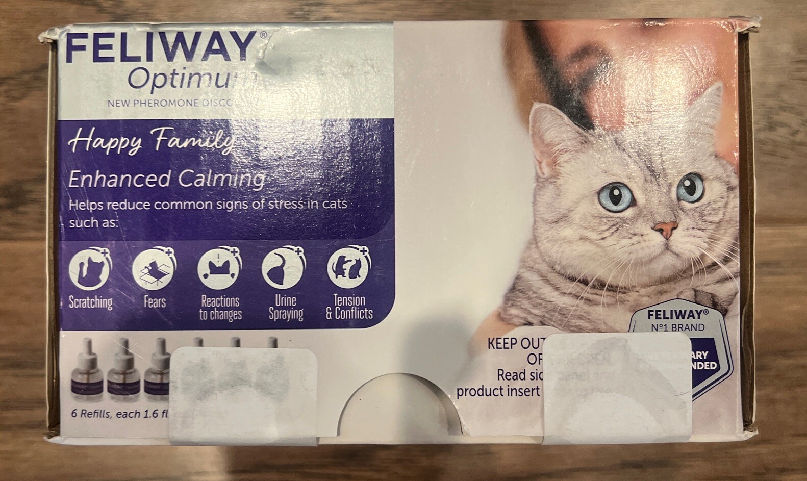 Feliway Optimum 6 Pack Calming Comfort Refills Exp 05/2025 NEW