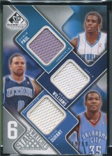 2009 SP GAME USED SWATCHES KEVIN DURANT PAUL HOWARD #6S-RHSPWD /99 JERSEY BJ3