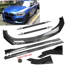 For 330i 335i 420i E Carbon Fiber Look Front Bumper Lip Spoiler 86.6 Side Skirt