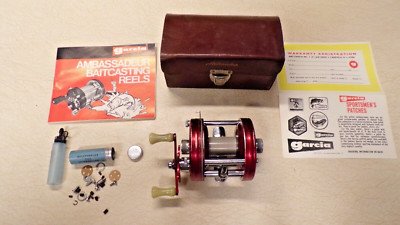 RARE RECORD ABU GARCIA AMBASSADEUR FISHING REEL W/ CASE - RECORD