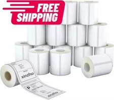 15 Rolls 4" x 6" High Quality Vinyl Glossy Labels 200 ct ea  WAX RIBBON REQUIRED