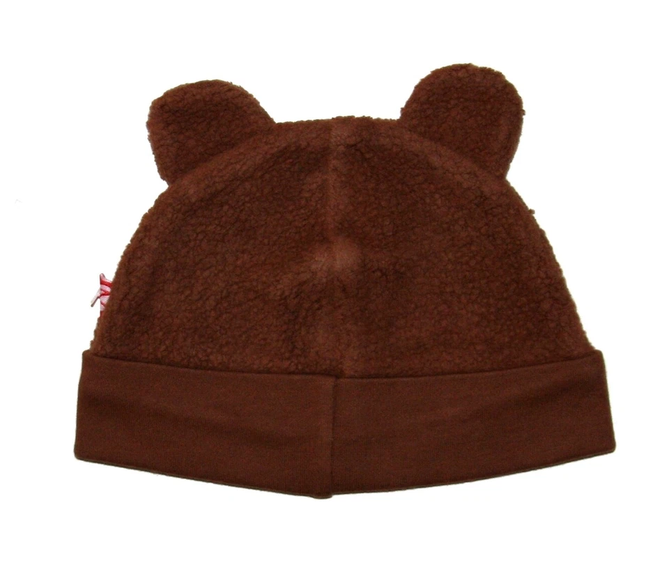 NUEVO Zutano Bebé Niña Niño Aqua Marrón Rosa Rojo Vellón Sombrero Orejas de Oso 6 12 18 24 Nuevo con Etiquetas Foto 3 de 4