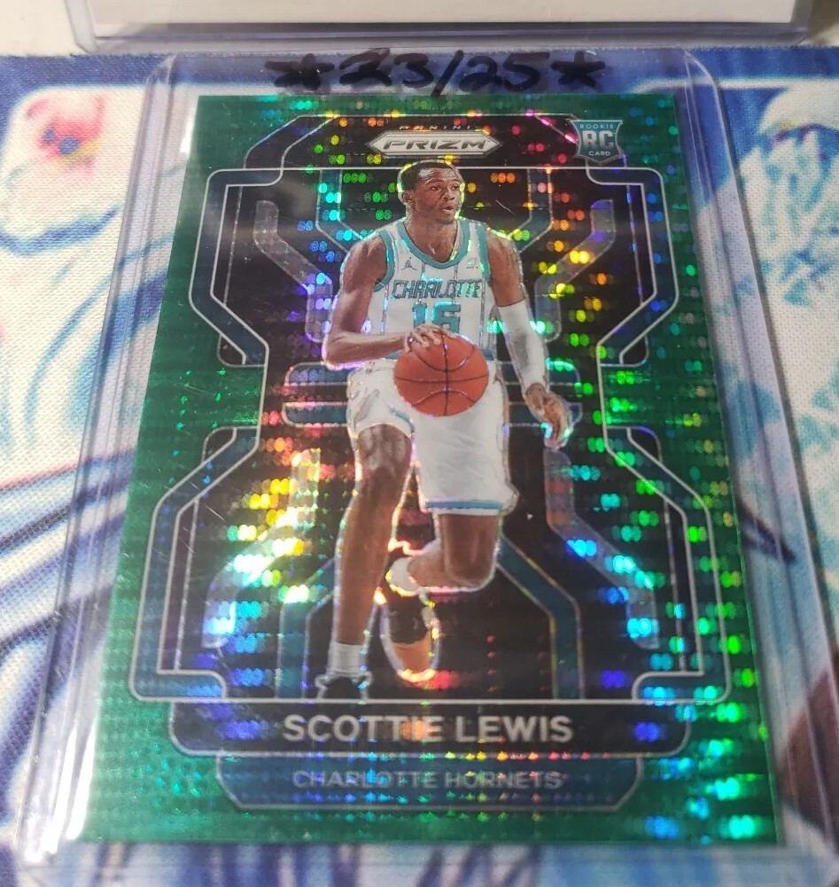 2021-22 PANINI PRIZM GREEN PULSAR SP SCOTTIE LEWIS RC 23/25 NO. 287 *HORNETS*