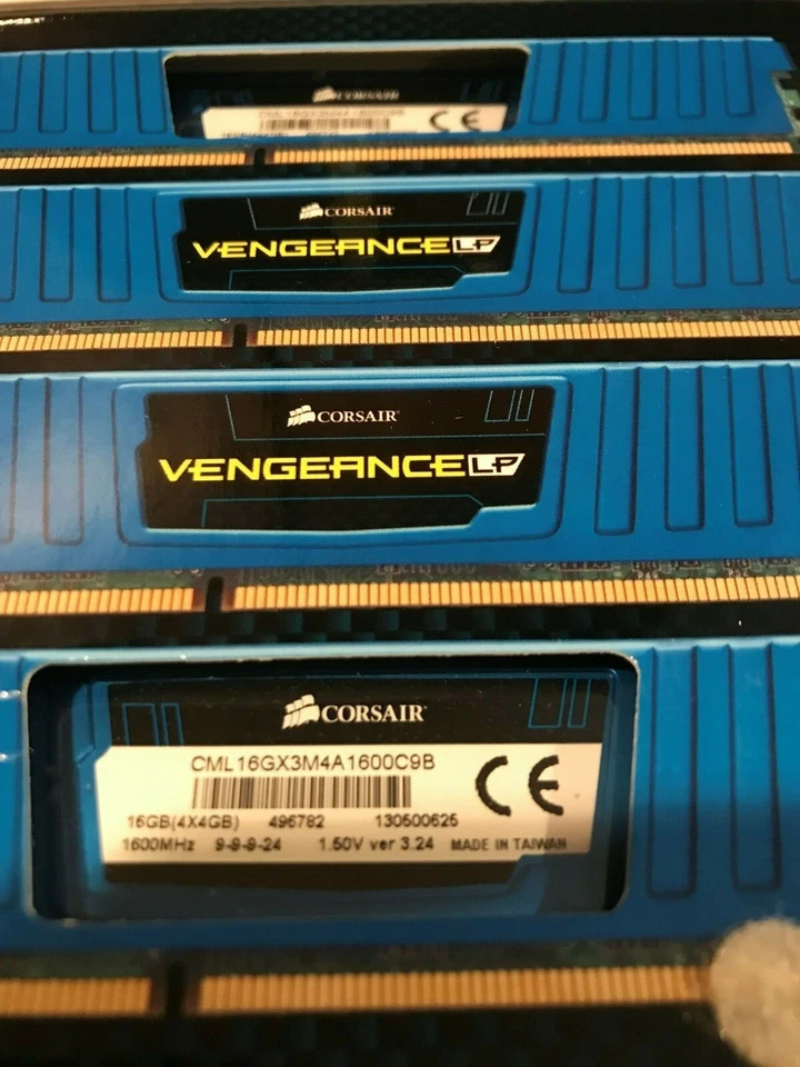 Sealed Corsair Vengeance 4x4GB 16GB DDR3 PC3-12800 1600MHz CML16GX3M4A1600C9 - Image 3 of 3
