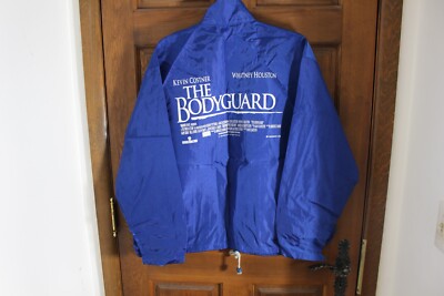 VTG 1992 Whitney Houston ''The Bodyguard'' Blue Movie Promo Jacket XL READ