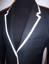 Womens Black Blazer 20 The Prisoner Style Suit Jacket Boating College Sport Coat