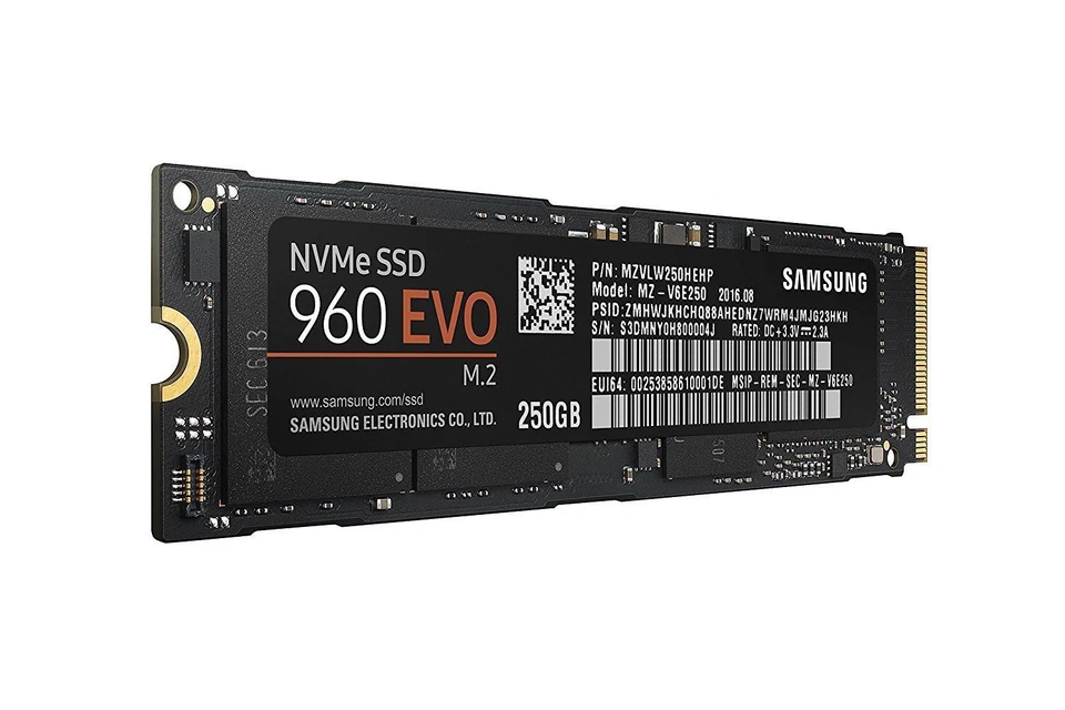 Samsung 960 EVO 250GB SSD M.2 NVMe PCIe Internal Solid State Drive MZ-V6E250BW - Image 2 of 3