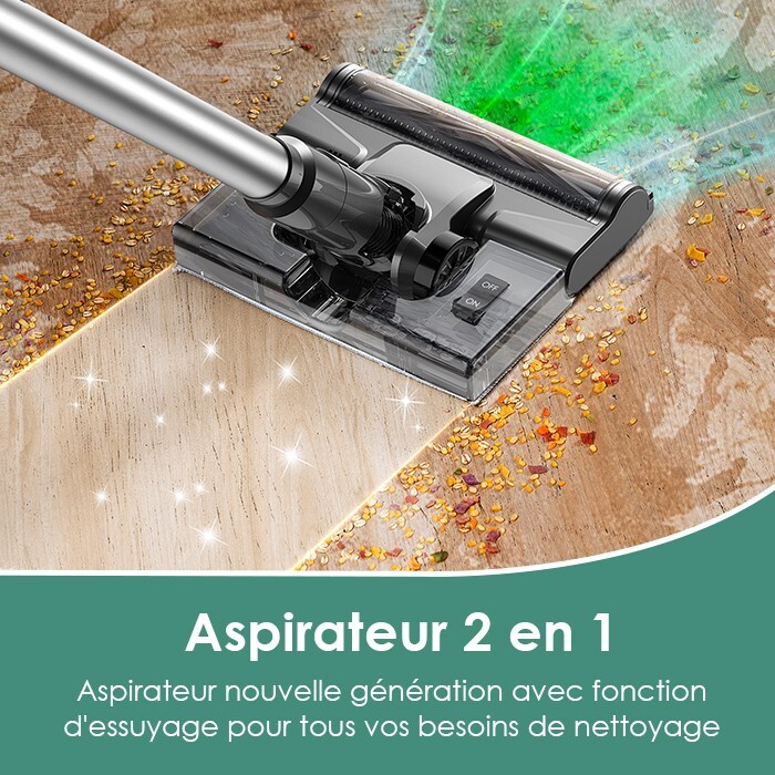 VersLife S7PLUS- Aspirateur Balai sans Fil-Fonction Nettoyage,