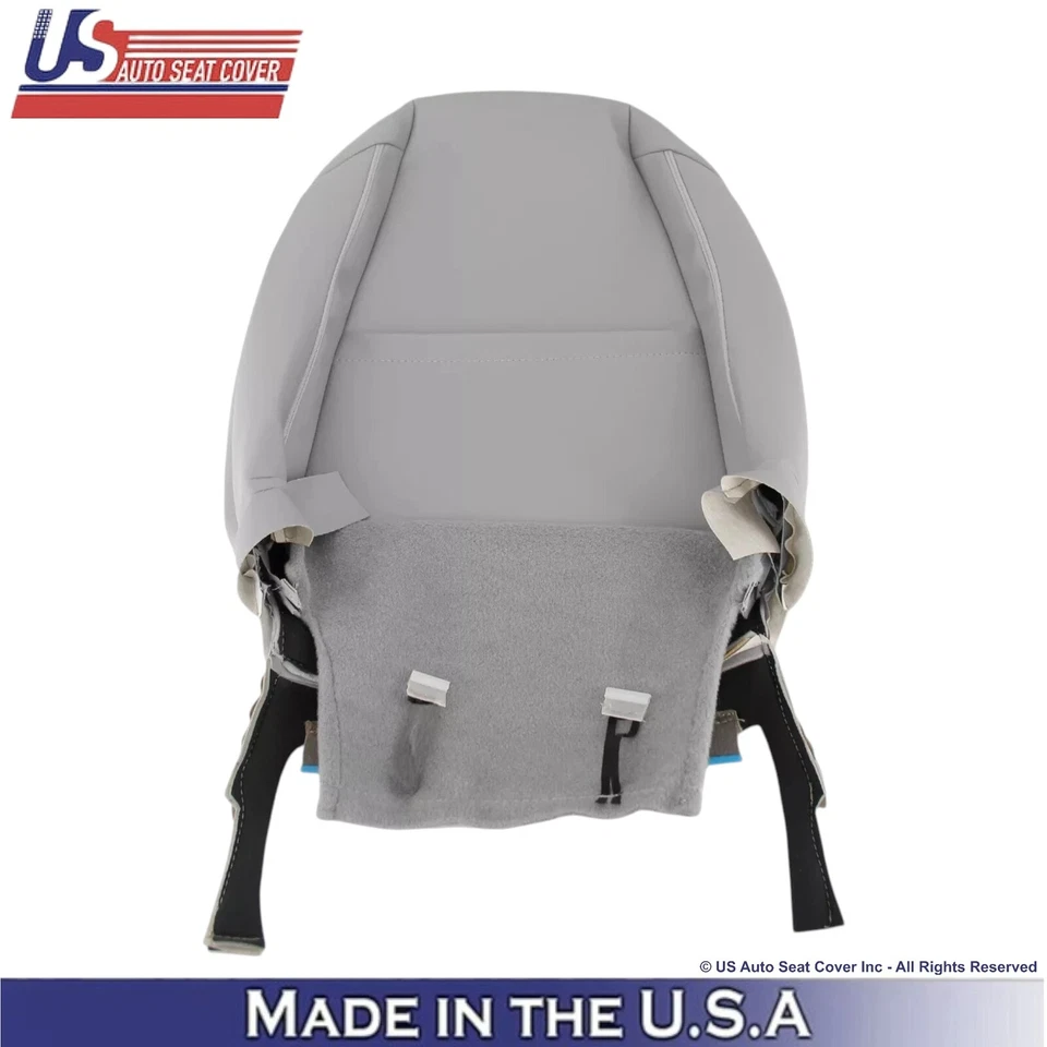 2004-2013 For Toyota Highlander Leather Driver Bottom Seat Cover Ash Gray - Image 2 of 3