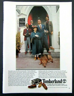 1979 TIMBERLAND Boots Shoes Magazine Ad Reverend Judd's