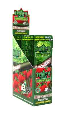 Juicy Jays Strawberry Fields Wraps-Terps-25 Packs of 2-50 Total Wraps Full Box