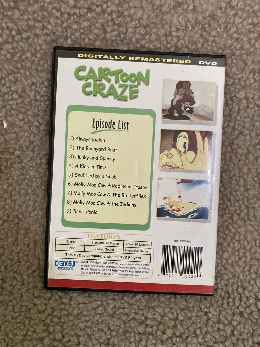 Cartoon Craze Volume 9 Hunky and Spunky Molly Moo Cow DVD Picnic