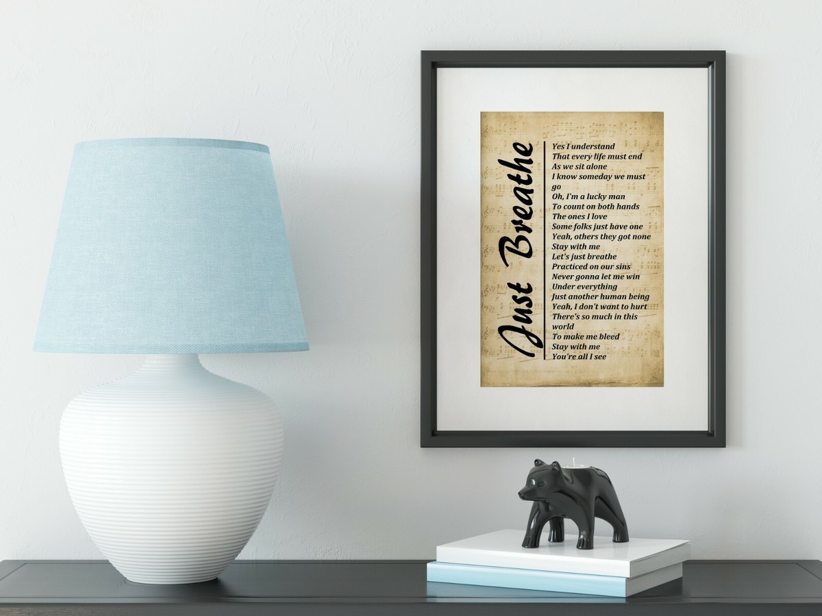 Let It Be - Song Lyrics Print - Wall Art Print, Digital Picture