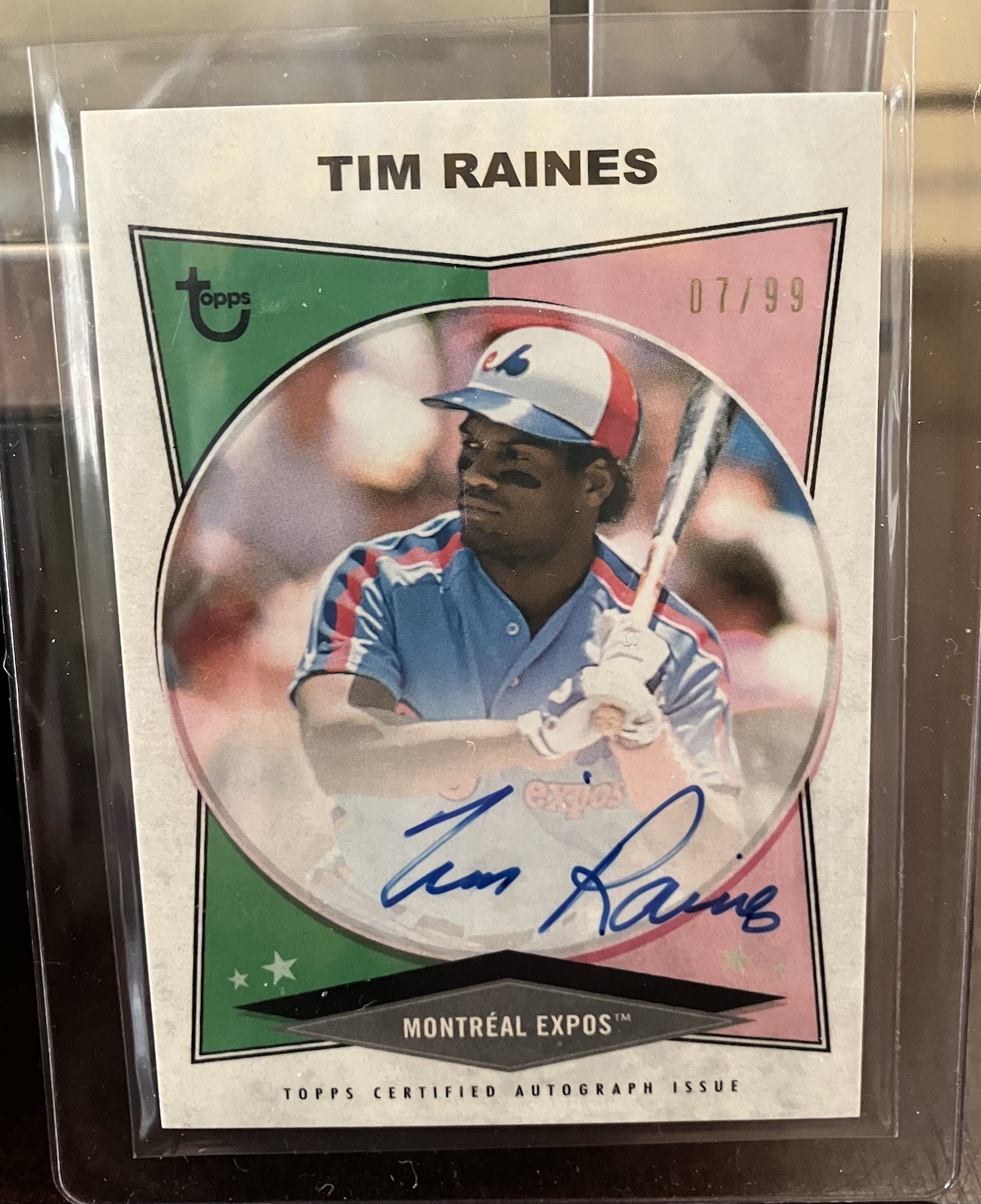 2023 Topps Brooklyn Collection TIM RAINES ON-CARD AUTO /99 #AC-TR HOF Expos