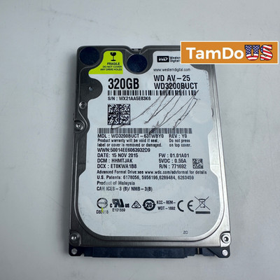 WD AV-25 320GB 2.5'' Internal SATA Hard Drive HDD WD3200BUCT 24/7 Streaming DVR