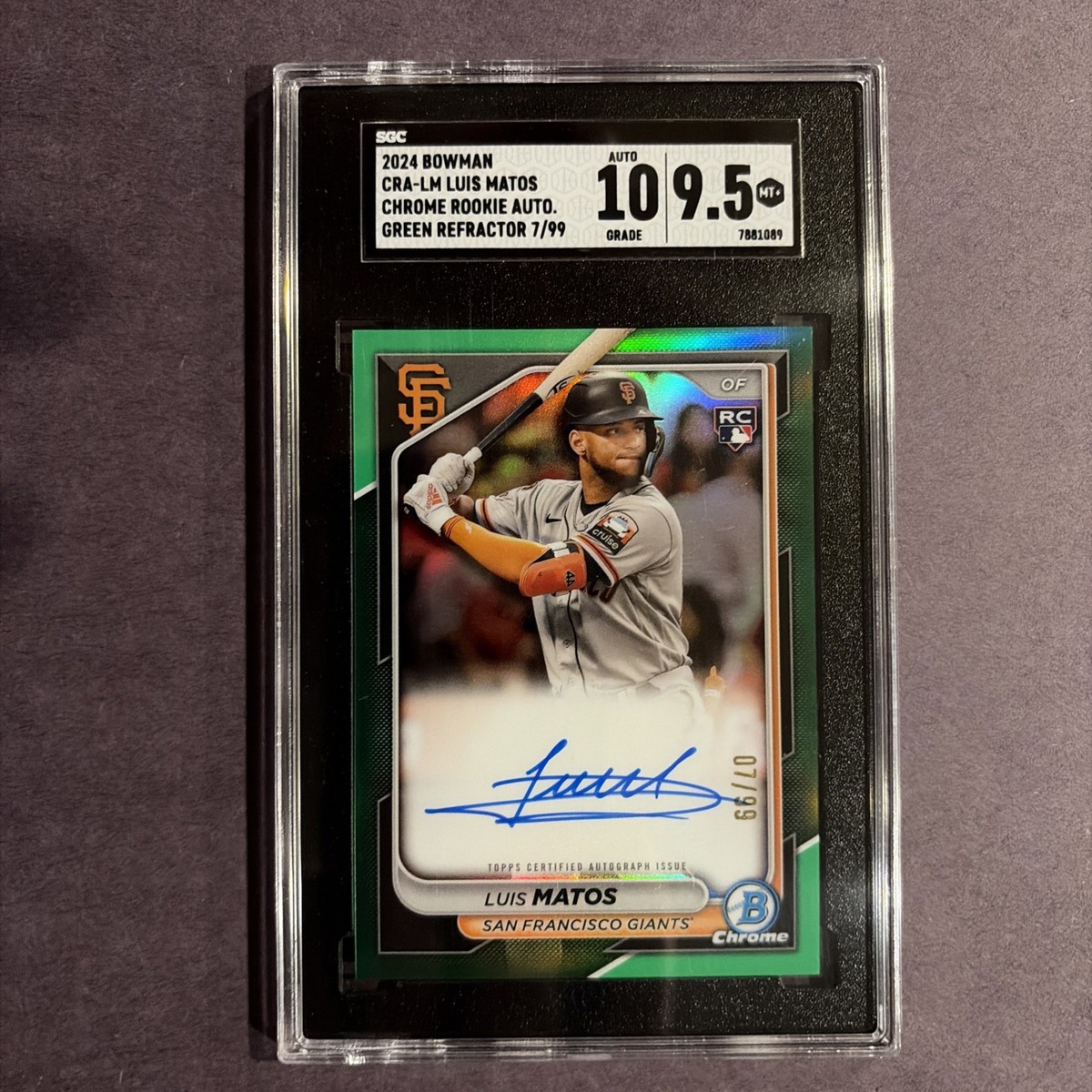2024 Bowman - Chrome Rookie Autographs Luis Matos #CRA-LM Green