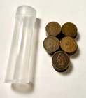 Indian Head Cent 50 Coin Roll 1880-1908 & Guardhouse Box W/ 50 Cent Tube Combo