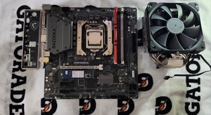 Motherboard, I5 8400 CPU, Cooler, Optane Memory Combo DDR4 Ram, (Read) Untested