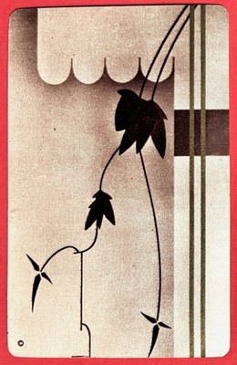 1 JOKER. Single Swap Playing Card. vtg ART DECO Ivy. Artists & Writers Guild.