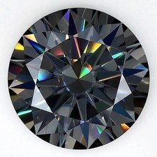 CERTIFIED 1.05 Ct Earth-Mined Natural black Diamond round cut LOOSE VVS1/ 7 mm