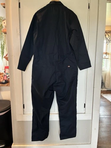 Dickies Navy Twill Work Coveralls XL  Full Zip Relaxed Straight Leg MPN 48611DN image 5