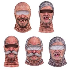 Old Man Ski Mask Funny Realistic Face Balaclava 3D Printed Full Face Winter With