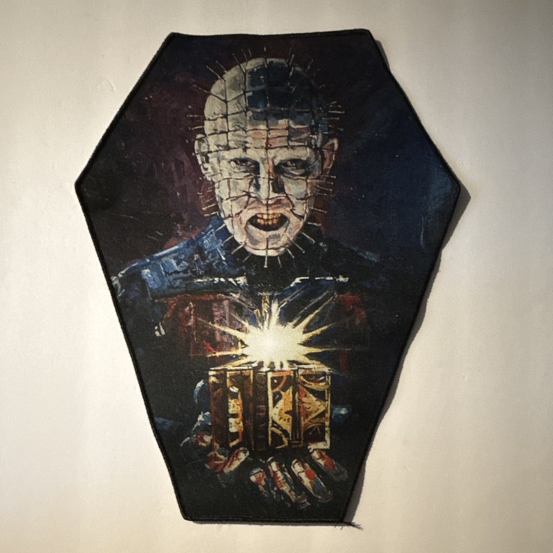 Pinhead Coffin Shaped Promotional Patch 16”x 12.25” Horror Movie Industry Design