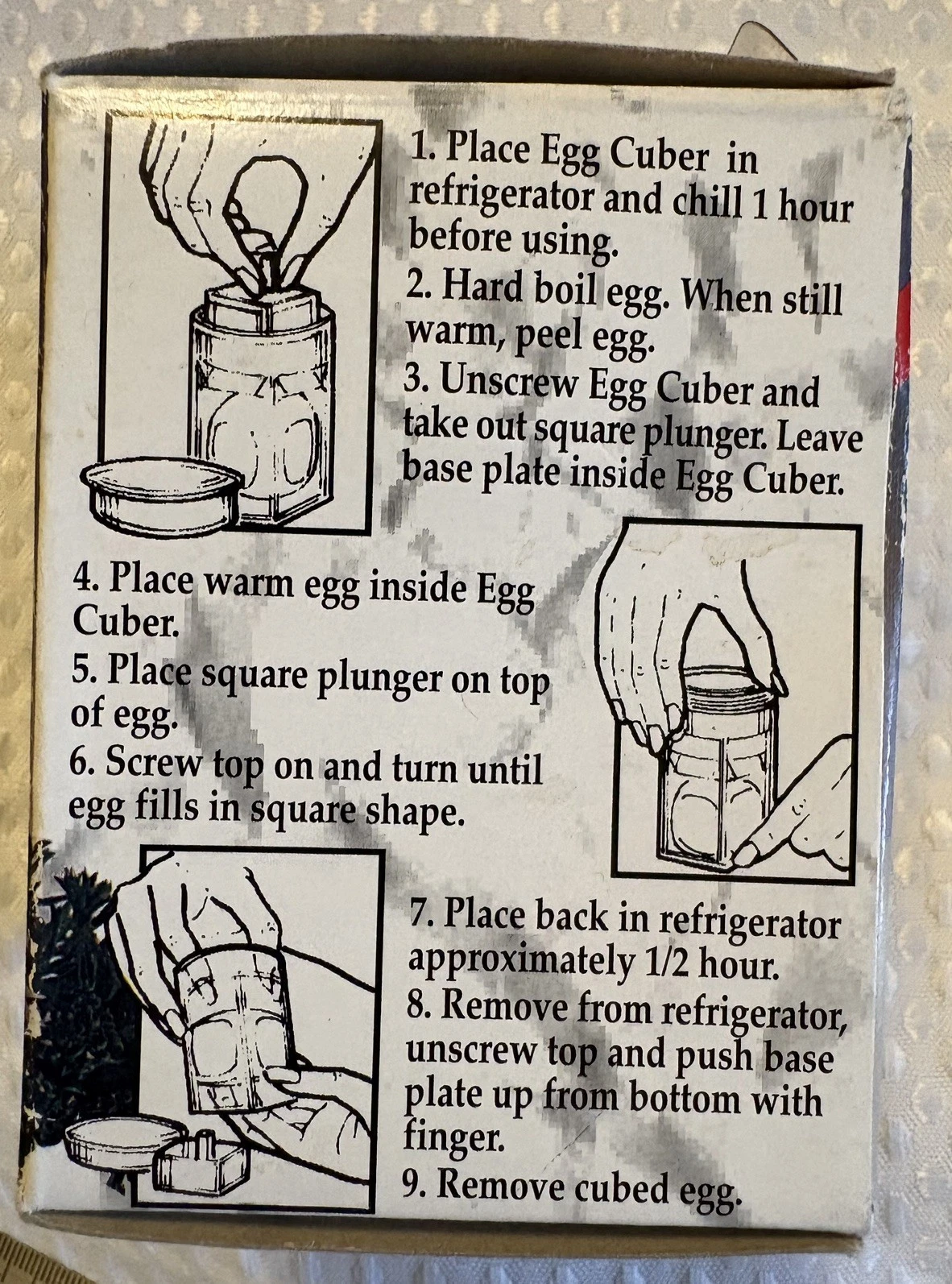 Vintage 1970’s  Egg Cuber Square Egg Novelty Kitchen Gadget with Box  image 7
