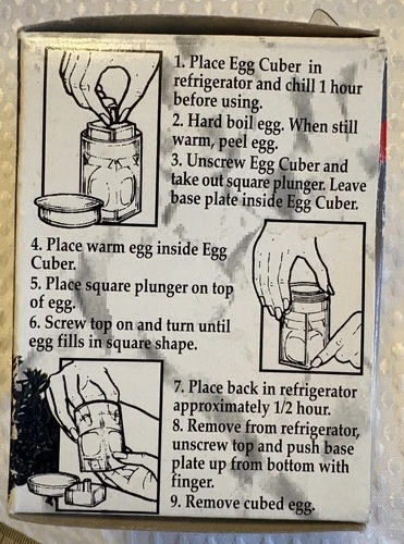Vintage 1970’s  Egg Cuber Square Egg Novelty Kitchen Gadget with Box  image 7
